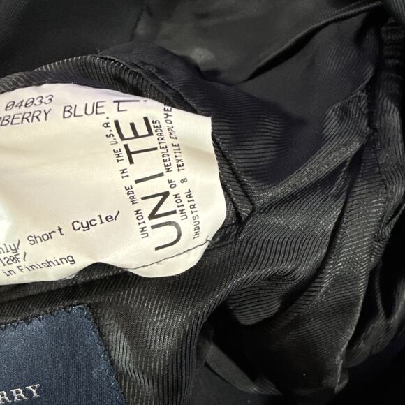 Burberry London Wool Suit Blazer Jacket Black Made in Italy Mens 46 LNG XX - Picture 12 of 12